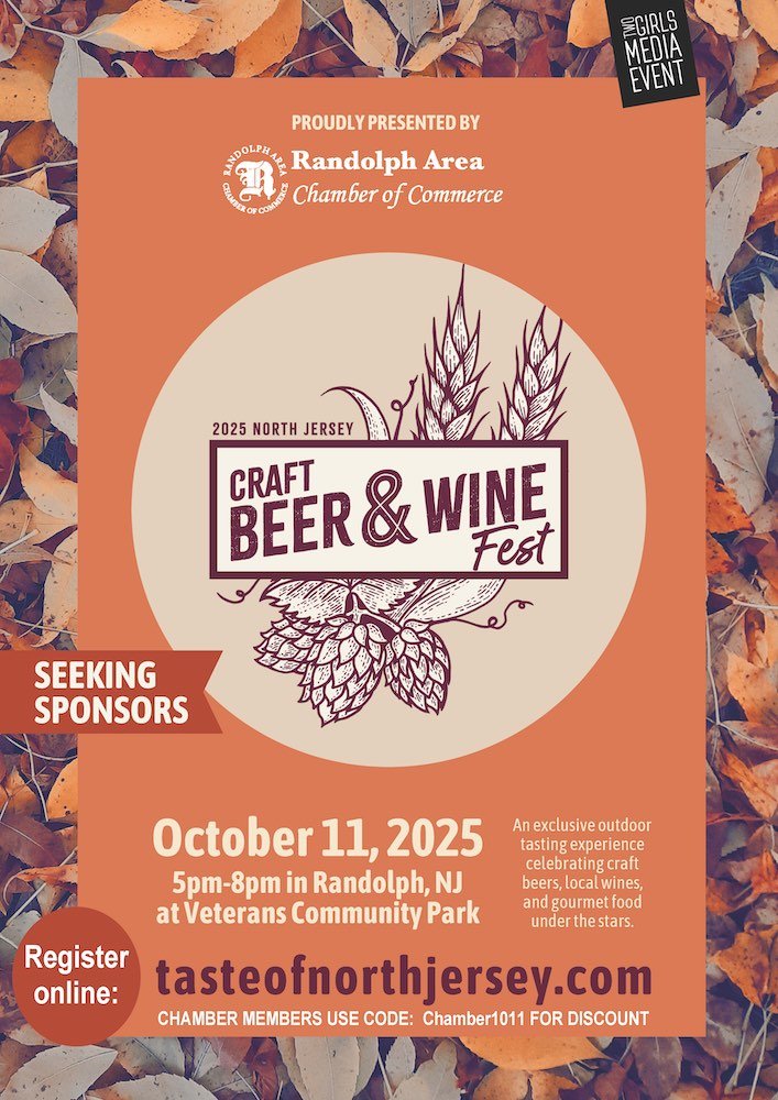 Beer and Wine Fest, Saturday, October 11, 2025 at Veterans Community Park in Randolph, New Jersey