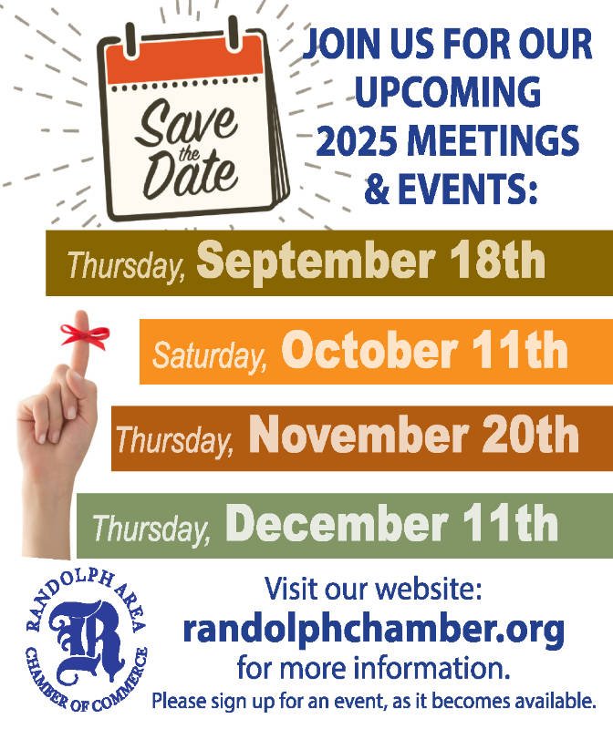 General information outlining upcoming events September 18th, October, 11th, November 20th, and December 11th.