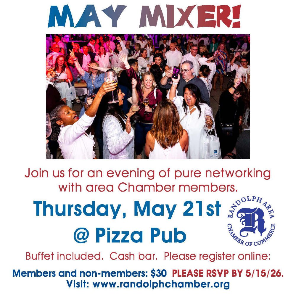 May Mixer Business Networking, Thursday May 21st, 2026 at Pizza Pub, 395 Dover Chester Road in Randolph, NJ