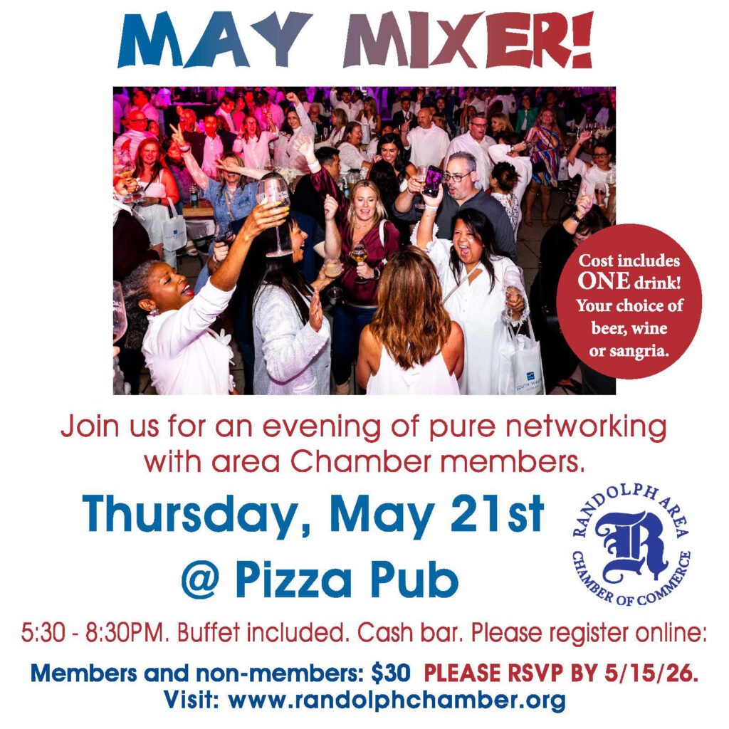 May Mixer Business Networking, Thursday May 21st, 2026 at Pizza Pub, 395 Dover Chester Road in Randolph, NJ